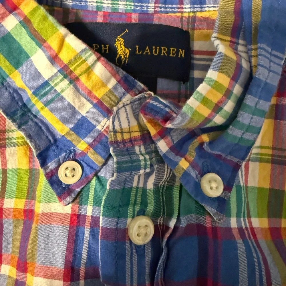 Ralph Lauren Boy’s Plaid Button Down Shirt. Size 5